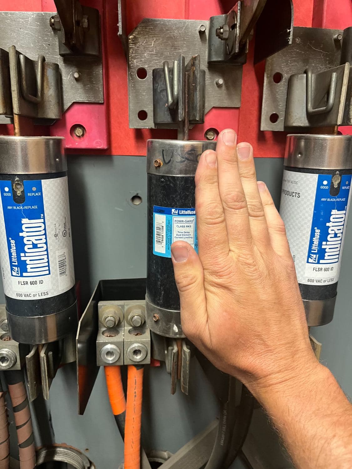 Checking fuses in a commercial disconnect